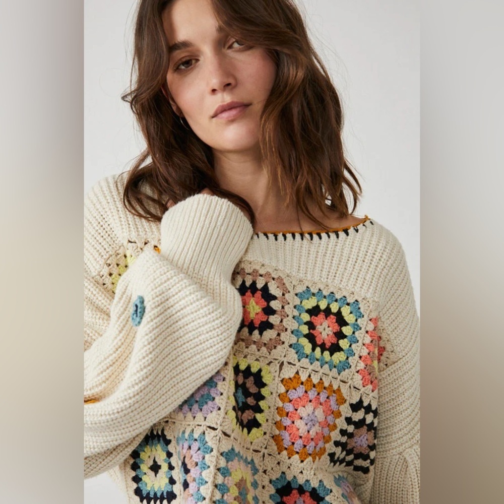 Free people Dahlia Crochet Pullover - Picture 6 of 10